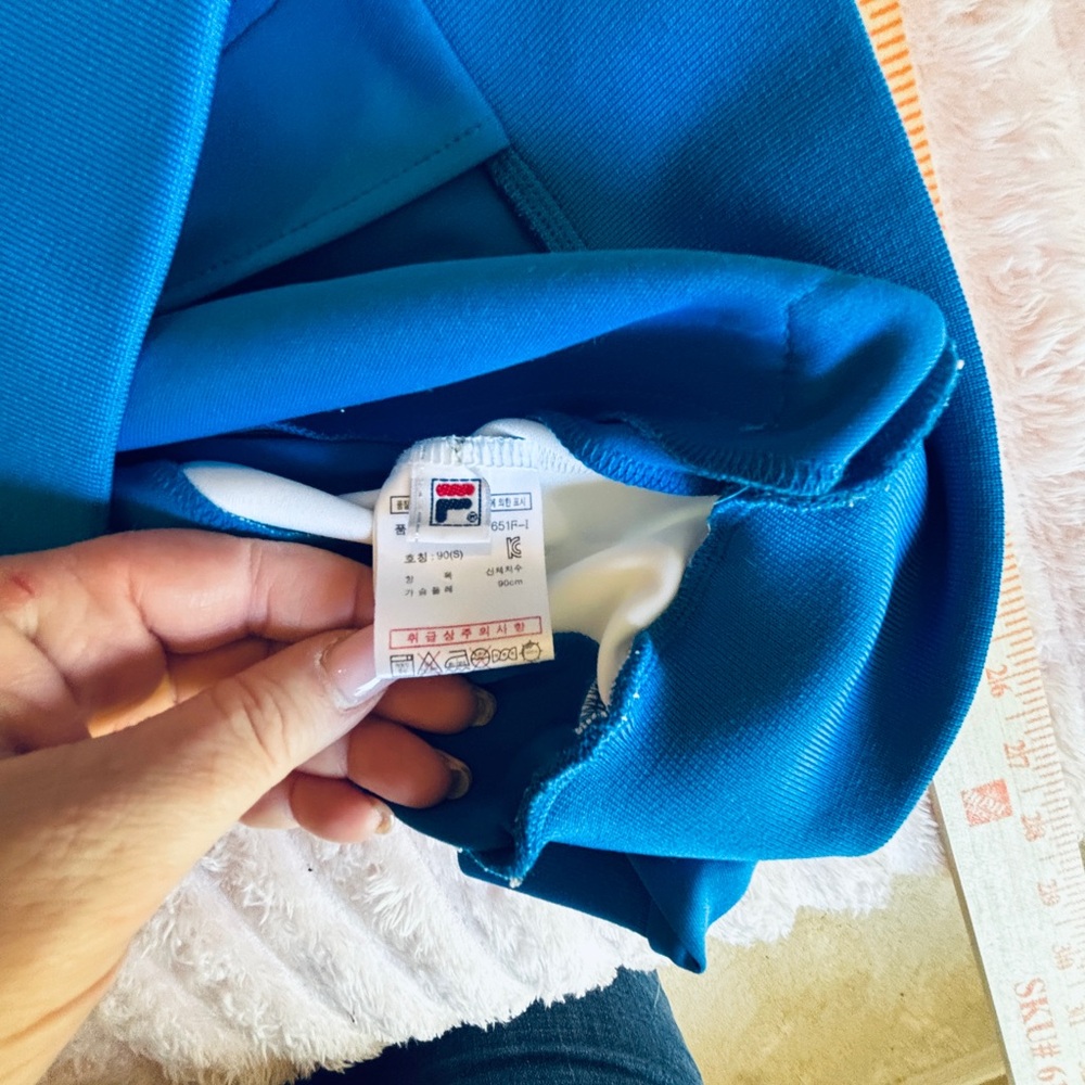 Fila Blue and White Athletic Track Suit Korea Vintage Women’s Small - Picture 7 of 15